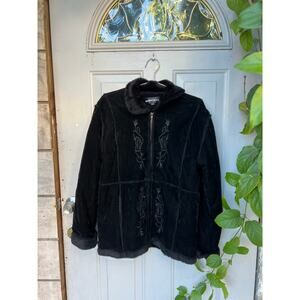 Black winter coat plus size